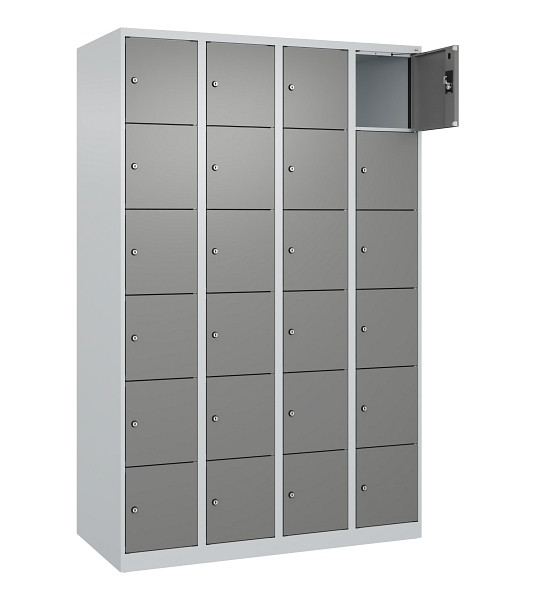 C+P Schließfachschrank Evolo PLUS, 24 Fächer, 1850x1200x500mm, 7035/0004, 049000-406 S10014