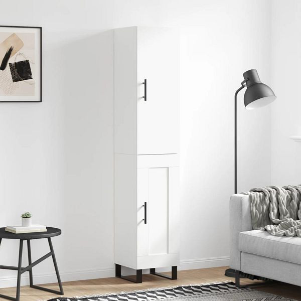 vidaXL Highboard Weiß 34,5x34x180 cm Holzwerkstoff, 3199129