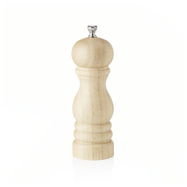 WAS Pfeffermühle Classic Mill natur, 15 cm Höhe, mit Keramikmahlwerk und lackierter Oberfläche, 2438015