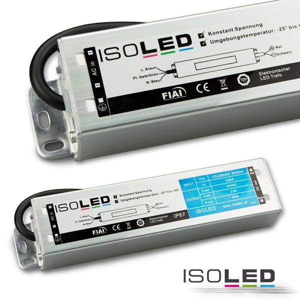 ISOLED LED Trafo 24V/DC, 0-60W, IP66, 111190