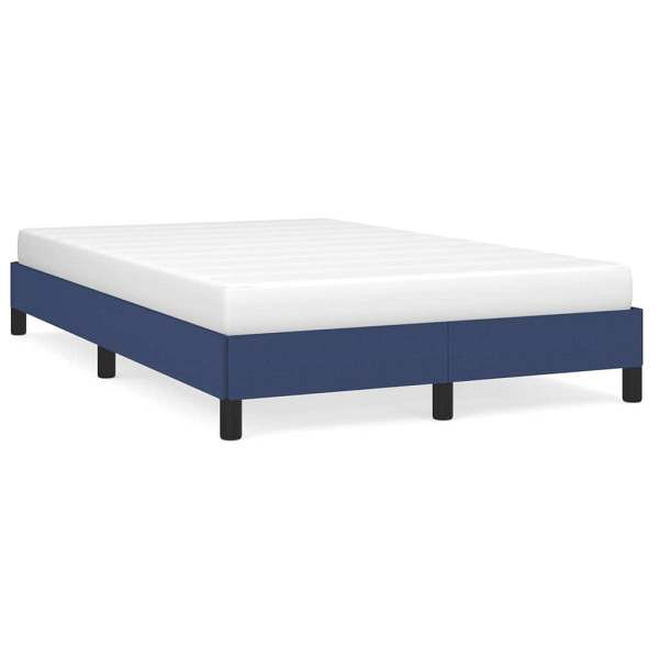 vidaXL Bettgestell Blau 120x190 cm Stoff, Füllung: Schaumstoff, 379488