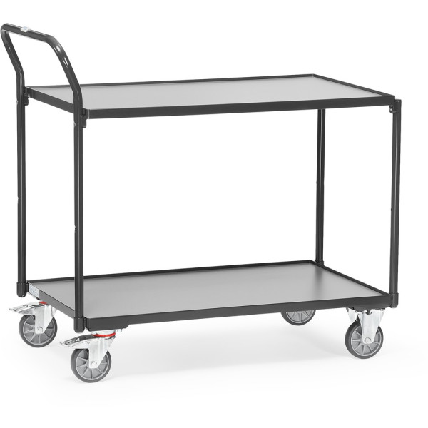 Fetra Tischwagen - GREY EDITION, Ladefläche 1.000 x 600 mm, Etagenhöhen: 200, 820 mm, 2742-7016