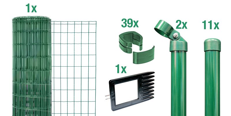 Alberts FixClip Pro® als ZaunKomplettset zum Einbetonieren Höhe 80