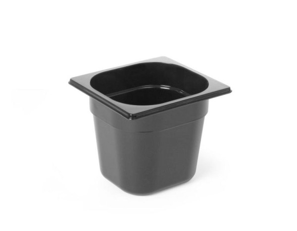 Hendi GN Behälter 1/6, 1,6 L, LxBxH: 176x162x100 mm, Schwarz, 862728