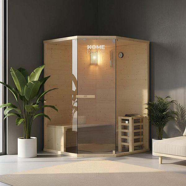 HOME DELUXE Traditionelle Sauna ARUNA - 130 x 190 cm für 2-3 Personen, 74638