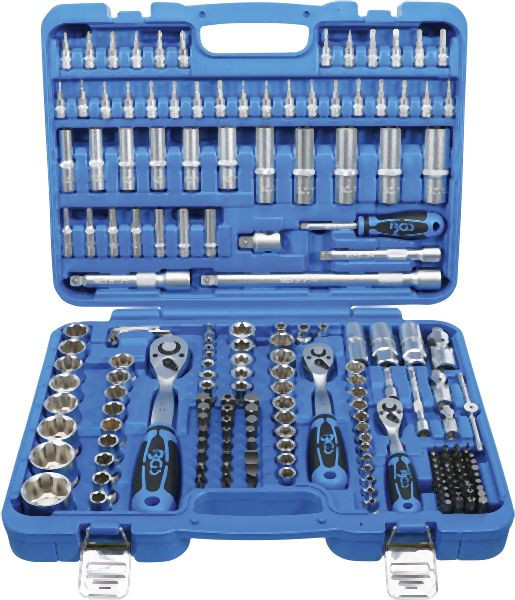 BGS Steckschlüssel-Satz Wellenprofil, Antrieb 6,3 mm (1/4") / 10 mm (3/8") / 12,5 mm (1/2"), 192-teilig, 2292