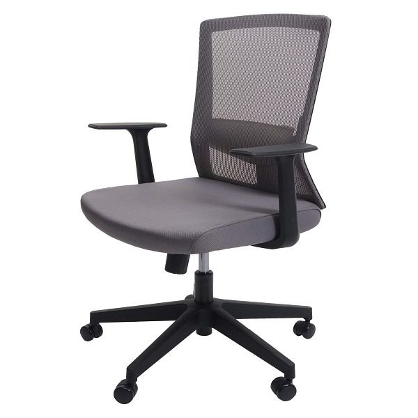 SIHOO Bürostuhl Schreibtischstuhl, ergonomische S-förmige Rückenlehne, atmungsaktiv verstellbare Taillenstütze, grau, 83881