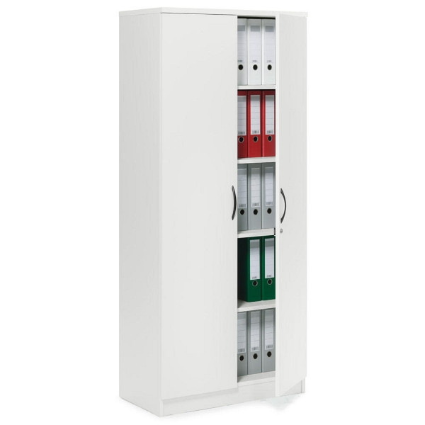 Deskin Flügeltürenschrank MULTI M, Dekor weiß, B 800 x H 1835 x T 420 mm, 258487