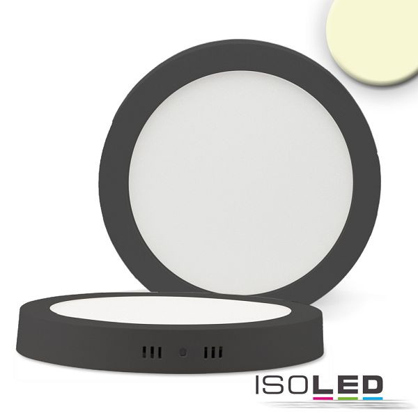 ISOLED LED Deckenleuchte schwarz, 24W, rund, DN300, warmweiß, dimmbar, 113331