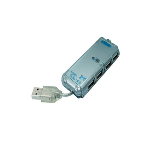 S-Conn USB 2.0 HUB-4 Fach, slim, 75609