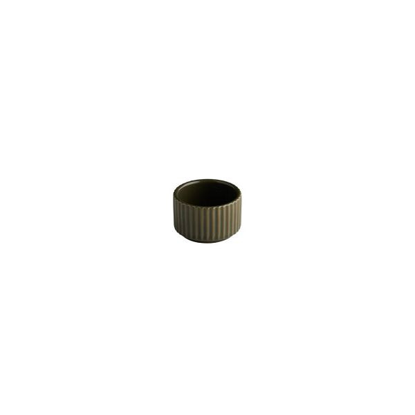 APS Mini-Schale THE GRID - Porzellan, Ø 6 cm, 45 ml, Farbe mud (braun), stapelbar, 19062