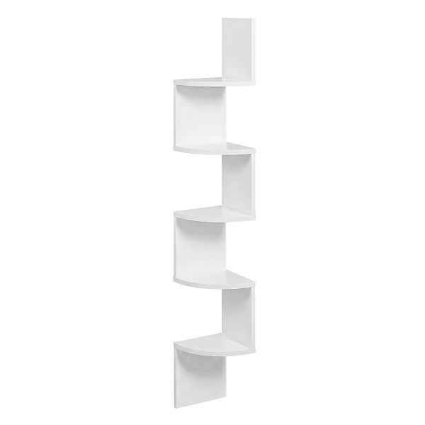 VASAGLE Bücherregal, Weiß, 20x20x126 cm, Maximale statische Gewichtskapazität pro Regal: 13,2 lb (6 kg), LBC72WT