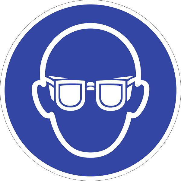 Moedel Augenschutz benutzen ISO 7010, Folie, Ø 20 mm, VE: 10 Stück/Bogen, 51752