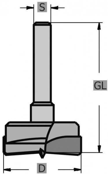 Edessö Zylinderkopfbohrer HW, A: 26, GL: 60, C: 8, 129526008