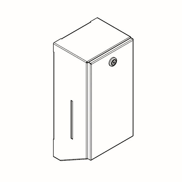 KWC Toilettenpapierspender, RODAN, Edelstahl, 135x300x111 mm, Aufputz, 2030066921