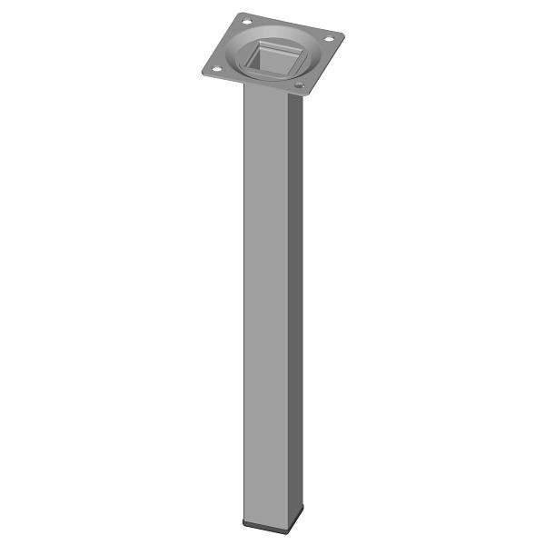 Element System STAHLROHRFUSS, LOSE, 25X25, M10, 300 mm, WEISS ALU, VE: 4 STÜCK, 11101-00140