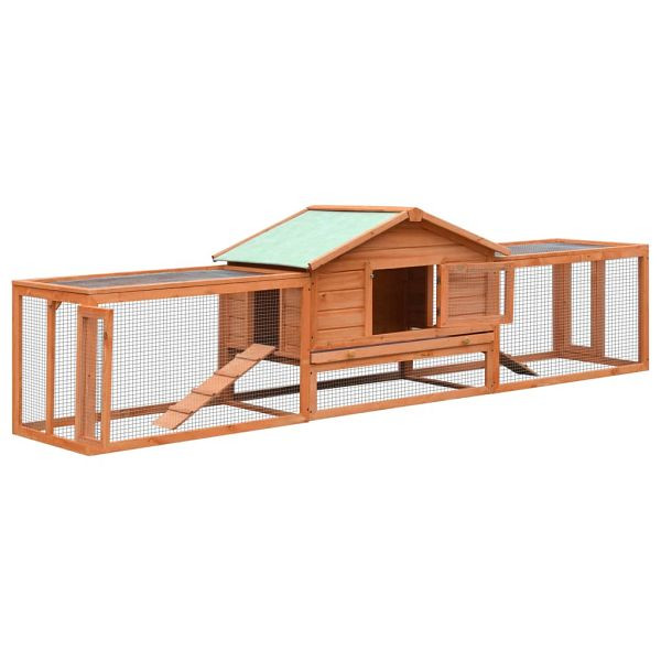 vidaXL Kaninchenstall 310x70x87 cm Kiefernholz & Tannenholz, 170642