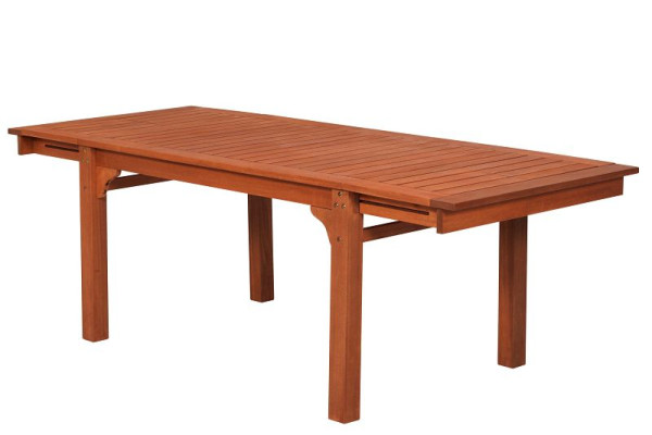 Merxx Seitenausziehtisch, an beiden Seiten ausziehbar, 150 (185/220) x 90 cm, FSC Eukalyptusholz, 25920-011