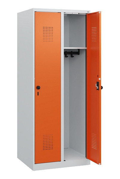 C+P Spind Evolo PLUS, 2 Abteile, 1530x600x500mm, 7035/2004, Drehriegel, 0490005-20 S10002