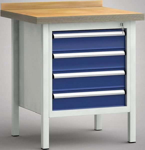 KLW Standard-Werkbank - 750 x 700 x 840 mm L x T x H, 125EA/125EA/125EA/125EA, WS052N-0750M40-E7021