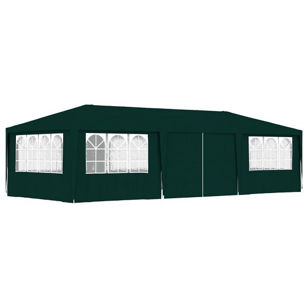 vidaXL Profi-Partyzelt mit Seitenwänden 4×9 m Grün 90 g/m², 48540