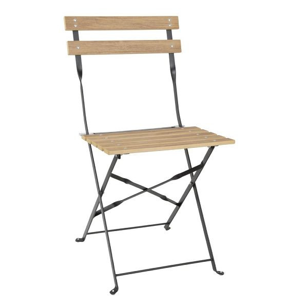 Bolero Klappstühle im Pavement-Stil, Holzoptik, Perth, 2 Stück, FU539