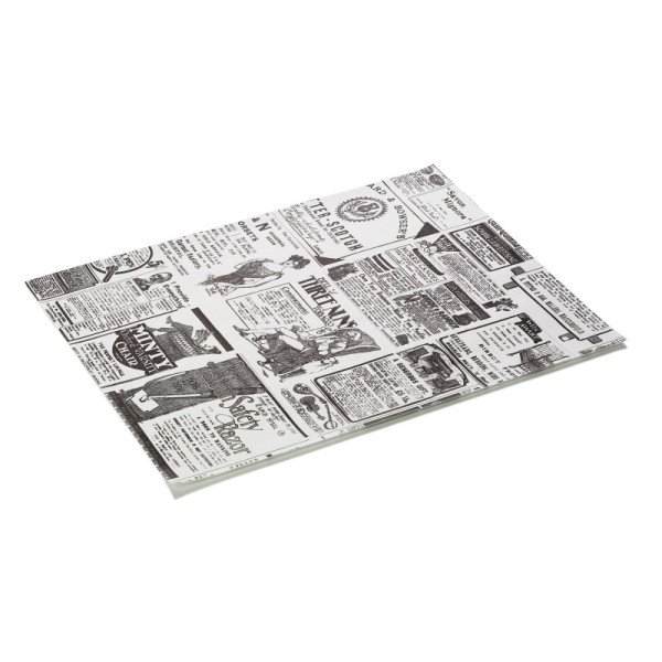WAS Burgerpapier Times White Set WRAP & GO, 28 x 34 cm, Set á 1000 Stück, Fettpapier, 9995034