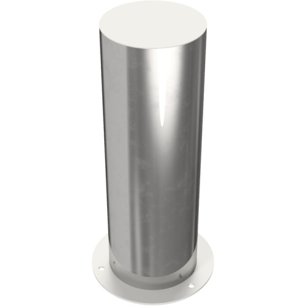 Stein HGS Absperrpfosten -Bollard-, feststehend, 600mm /zum Aufdübeln, mit Bodenplatte Ø 250mm, keine Ösen, 40204p