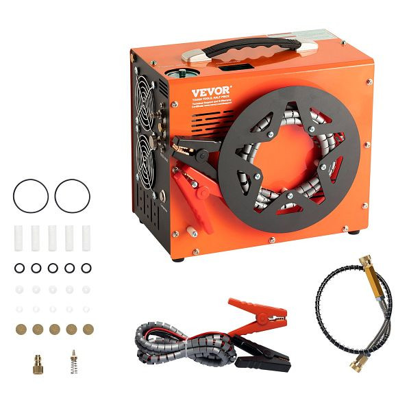VEVOR PCP Kompressor 30Mpa/4500PSI Luftkompressor 1L Tragbarer PCP Kompressor DC12V & AC120V 25min Einschaltdauer, QQGYCQJ350WZ3ADMYV2