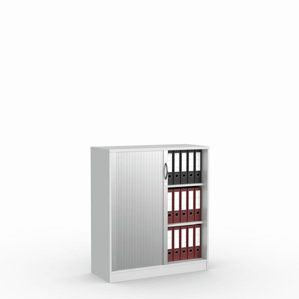 Deskin Rollladenschrank MULTI M, Dekor lichtgrau, B 1000 x H 1145 x T 420 mm, 273416