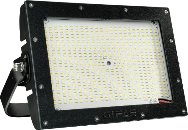 GIFAS Flutlichtstrahler "AlphaLUXX 100 MA", Lichtstrom 100%: 16.432 lm, Frontscheibe: 5 mm schlagfeste Kunststoffabdeckung, 800098