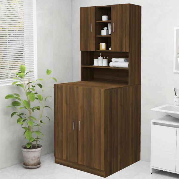 vidaXL Waschmaschinenschrank Braun Eichen-Optik 70,5x25,5x90 cm, 815947