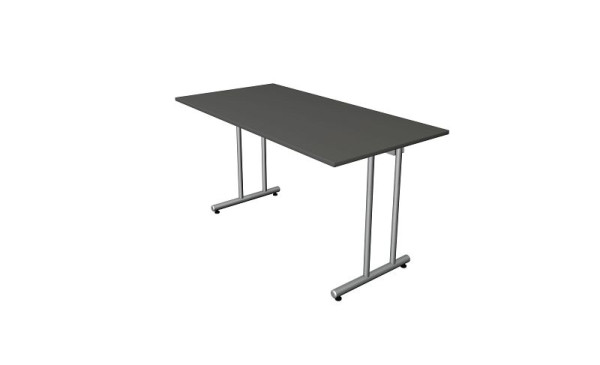 Kerkmann Schreibtisch Home office B 1400 x T 700 mit C-Fuß-Gestell, anthrazit, 11188313