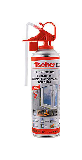 Fischer Premium Schnellmontageschaum PU 500, VE: 12 Stück, 50426
