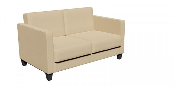 SETRADA 2-Sitzer Sofa, Kunstleder, beige, 136 x 82 x 80 cm, LE-SE01-2P-KL-PRO-BE