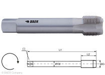BAER HSSE Maschinengewindebohrer - Form B - G 2'' x 11 - DIN 5156, 130401014