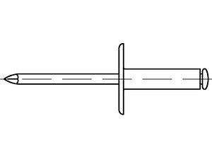 ART 88409 Blindniete Alu/Stahl verzinkt FLAKO K 14 5 x 14 VE=S (250 Stück)
