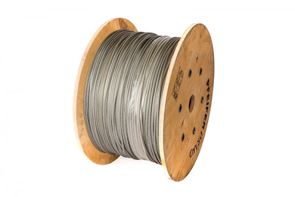 Katimex Stahlseil, Ø 4 mm, 6x7 SFC, verzinkt Länge 1100 m, 13 kN für HSW-B, 105674