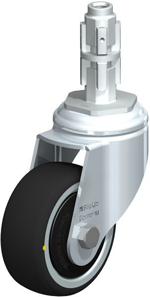 Blickle LKRA-PATH 80K-11-ELS-FK-E13 Apparate-Lenkrolle mit Expander, Thermoplastisches Polyurethan, Grau, 848737