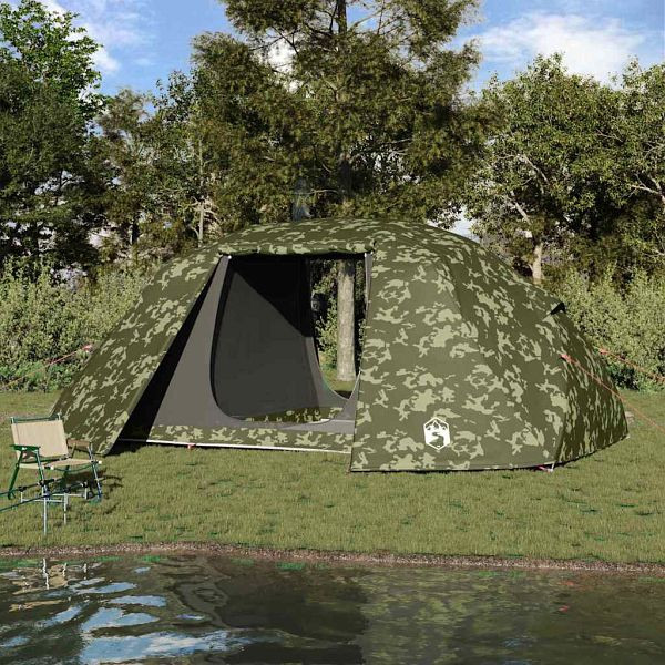 vidaXL Angelzelt mit Dach Camouflage 514 x 465 x 187 cm Polyester, 4100663