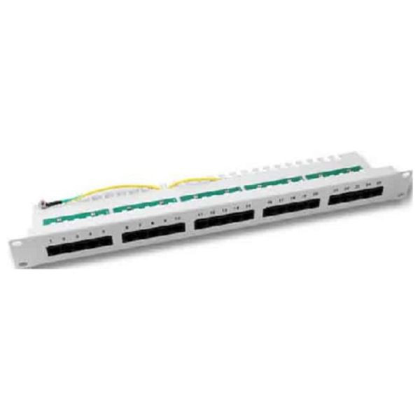Dönges Patchpanel, 19", 1HE, Cat-3, Anzahl Ports 50, lichtgrau, 106542