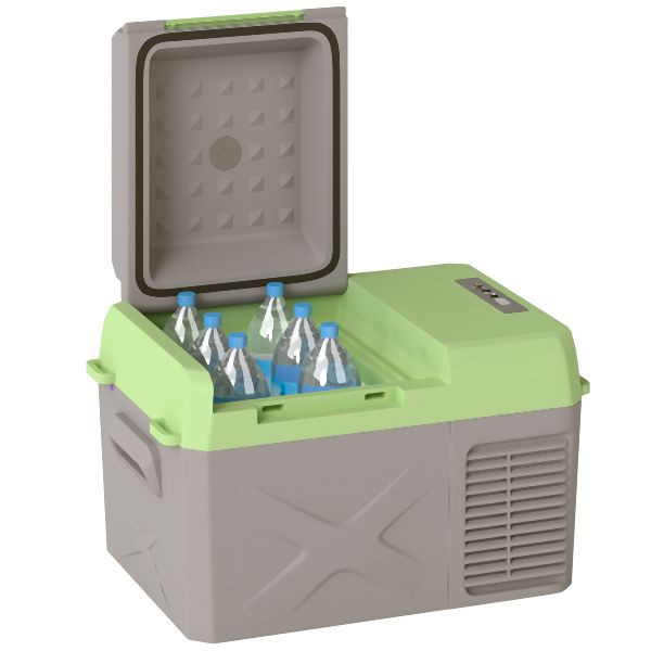 Outsunny Kühlbox, 46L x 32B x 32,4H cm, Grau+Grün, C00-046V90GY, 4255826885645