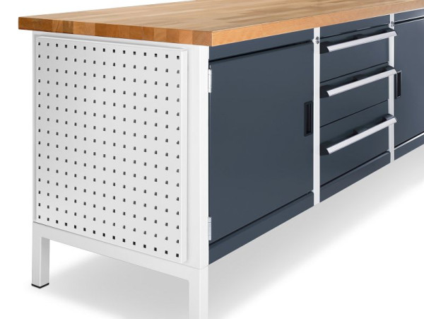 bott cubio Lochplatte seitlich für Kastenwerkbank BxTxH: 25 x 570 x 560 mm, RAL 7035, 41010001.16M