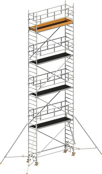 Layher Gerüst Uni Standard P2 SAFETY PLUS mit Doppelgeländer und Gerüststützen, Max. Plattformhöhe: 8,20 m, 1421128