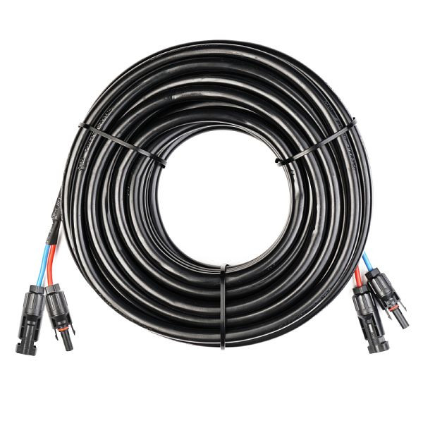 WATTSTUNDE Verlängerungskabel (2x) 4mm² Typ-MC4/Typ-MC4 15m schwarz, 401-90008