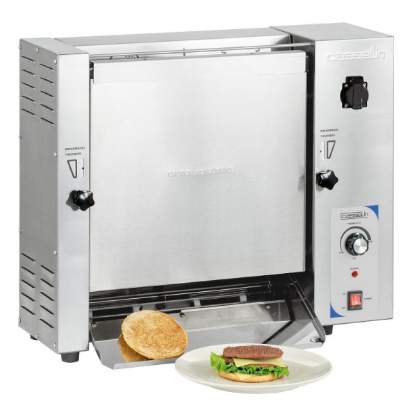 Casselin Vertikaler (Burger) Toaster 600, Gehäuse aus Edelstahl, CTV600B