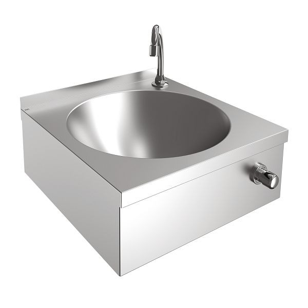 KWC Einzelwaschtisch, Anima, Edelstahl, 450x204x451 mm, Kniebetätigung, 2000100059