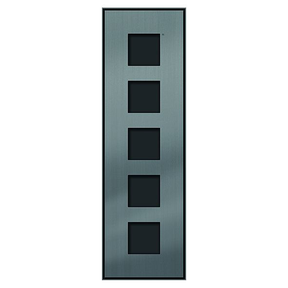 TCS Inputzmontageset aus Frontplatte flächenbündig und UP-Kasten für Serie AMI, für 5 AMI-Module, 1-spaltig, ZAU2052-0030