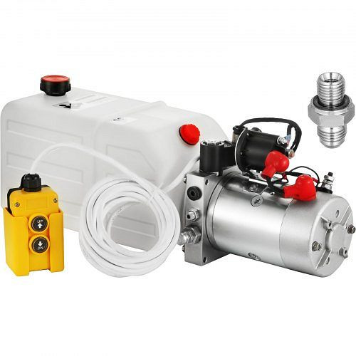 VEVOR 12V 7L Tank Autoaufzug Hydraulische Kunststoffpumpe Stromversorgungseinheit Einfachwirkend für Kippanhänger, 7LDZYSLCZYYB00001V0