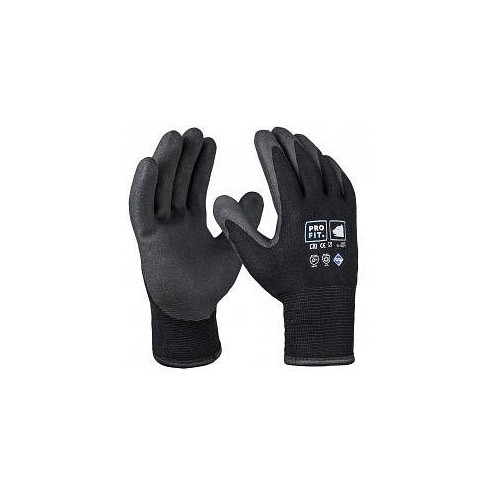 PRO FIT HPT-Polymer-Winterhandschuh, Doppelstrick, schwarz/schwarz, Größe: 11, VE: 6 Paar, 3677-11